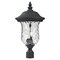 Z-Lite Armstrong Outdoor Post Light, Black & Clear Waterglass 533PHB-BK - alternate 1